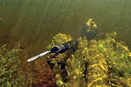 Подводная охота методом залежки