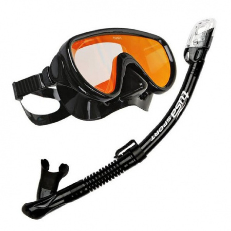 Маска и трубка в сумке TUSA Sport UCR-1625PMQB Black Series