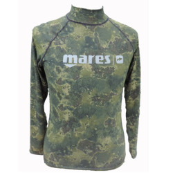 Футболка с длинным рукавом MARES SF RASH GUARD, Лайкра, , цв.зеленый камуфляж