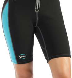 Гидрокостюм CRESSI LIDO LADY SHORTY, черный-аквамарин, 2mm
