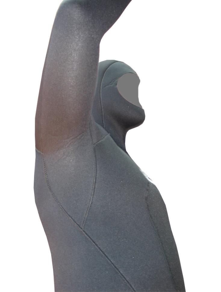 Гидрокостюм для подводной охоты 7 мм HAMMERFISH BLACK, открытая пора, длинные штаны