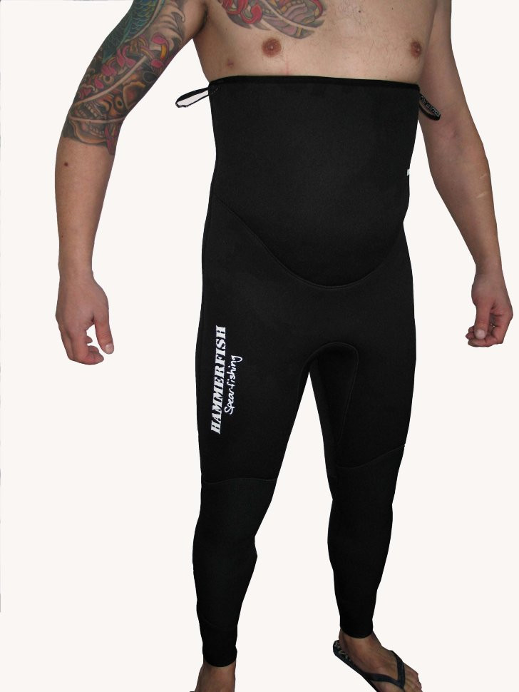 Штаны по грудь 7 мм HAMMERFISH STRONG BLACK, открытая пора
