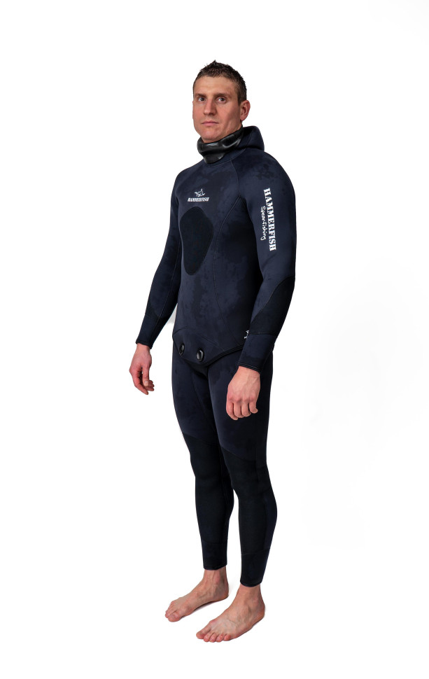 Гидрокостюм для подводной охоты 5 мм HAMMERFISH STRONG BLACK/ОТКРЫТАЯ ПОРА штаны по грудь