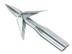 Наконечник OMER Mini Inox, два коротких флажка