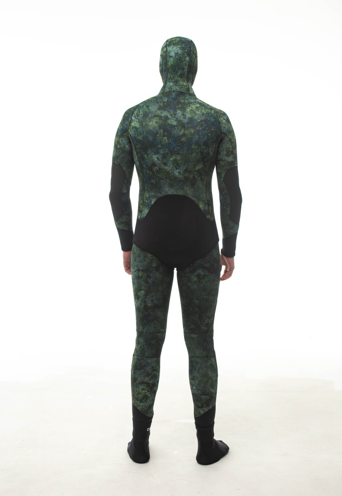 Гидрокостюм 9 мм AQUASTRETCH CAMO GREEN HAMMERFISH/открытая пора