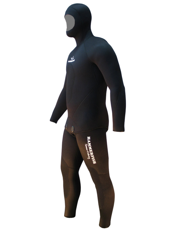 Гидрокостюм 5 мм HAMMERFISH BLACK, открытая пора, длинные штаны