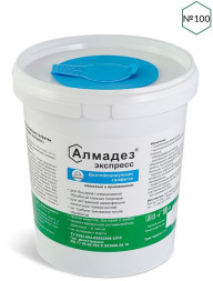 Салфетки &quot;Алмадез-Экспресс&quot; влажные №100 (12,0*20см) в ведре готовые